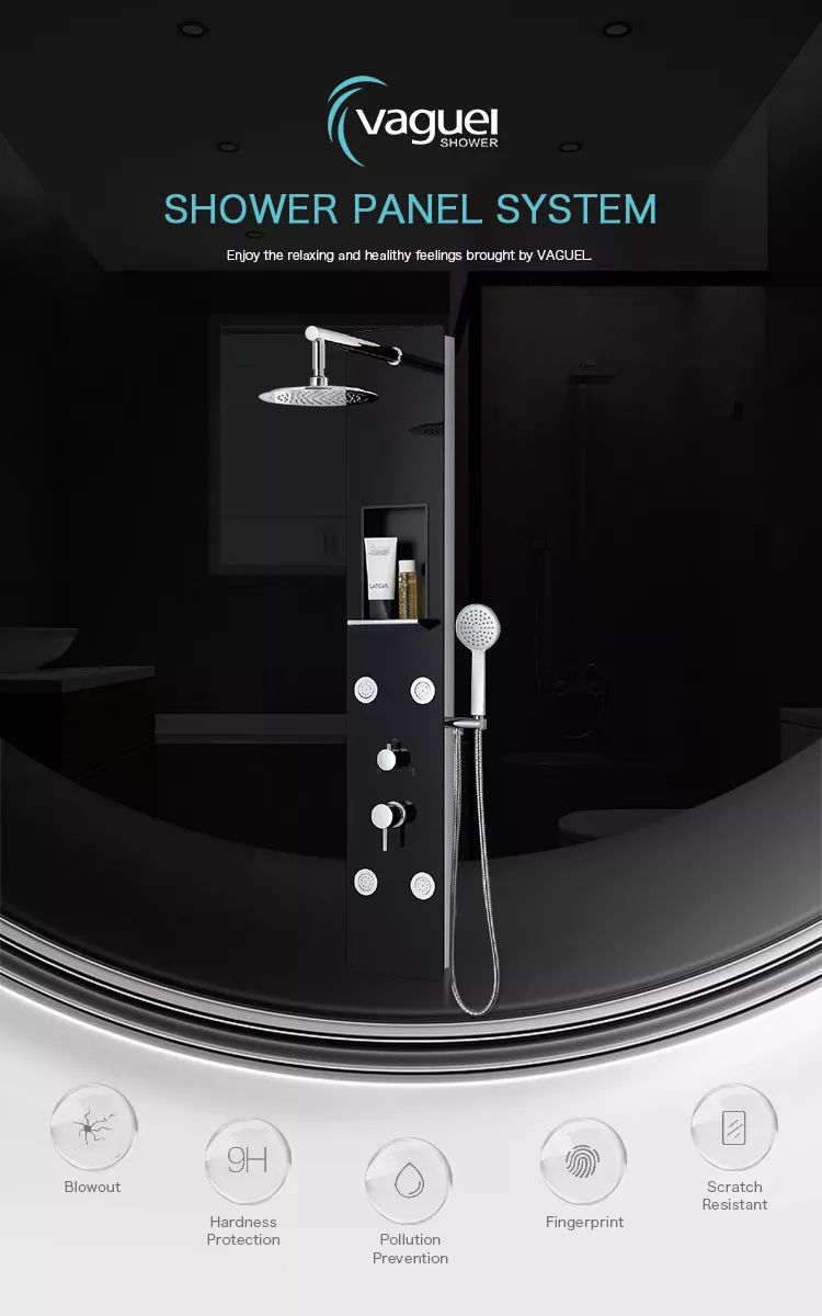Črn kopalniški dežni sistem7