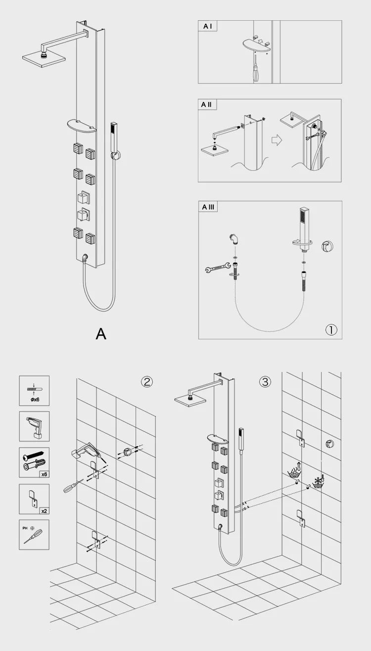 Black Bathroom Rain System5